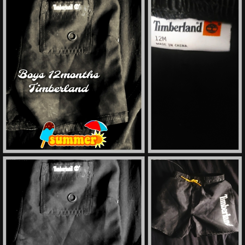 ♡♡Pre~owned timberland black shorts sz-12mths♡♡